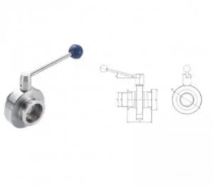 Vacuum manual butterfly valve
